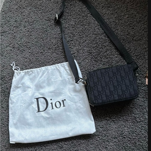 Dior Black Monogram Crossbody Bag - Picture 1 of 3